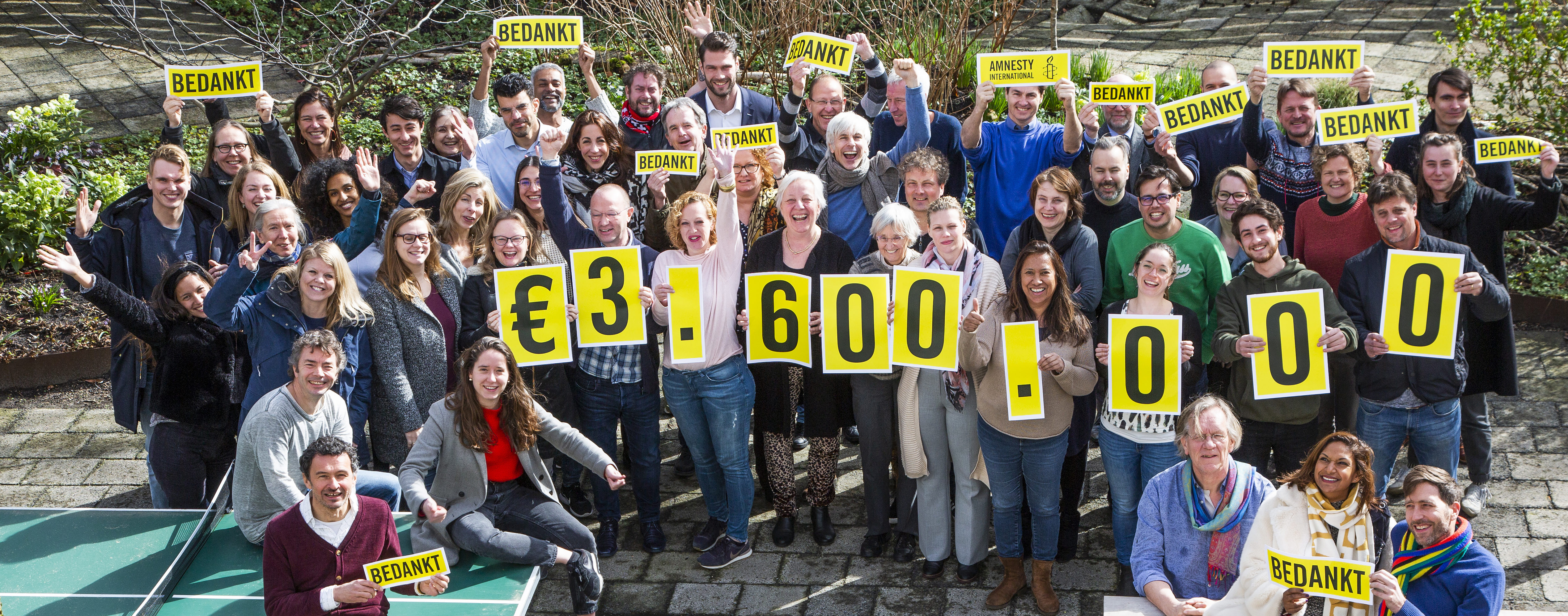 Amnesty krijgt 3,6 miljoen euro van de Nationale Postcode Loterij