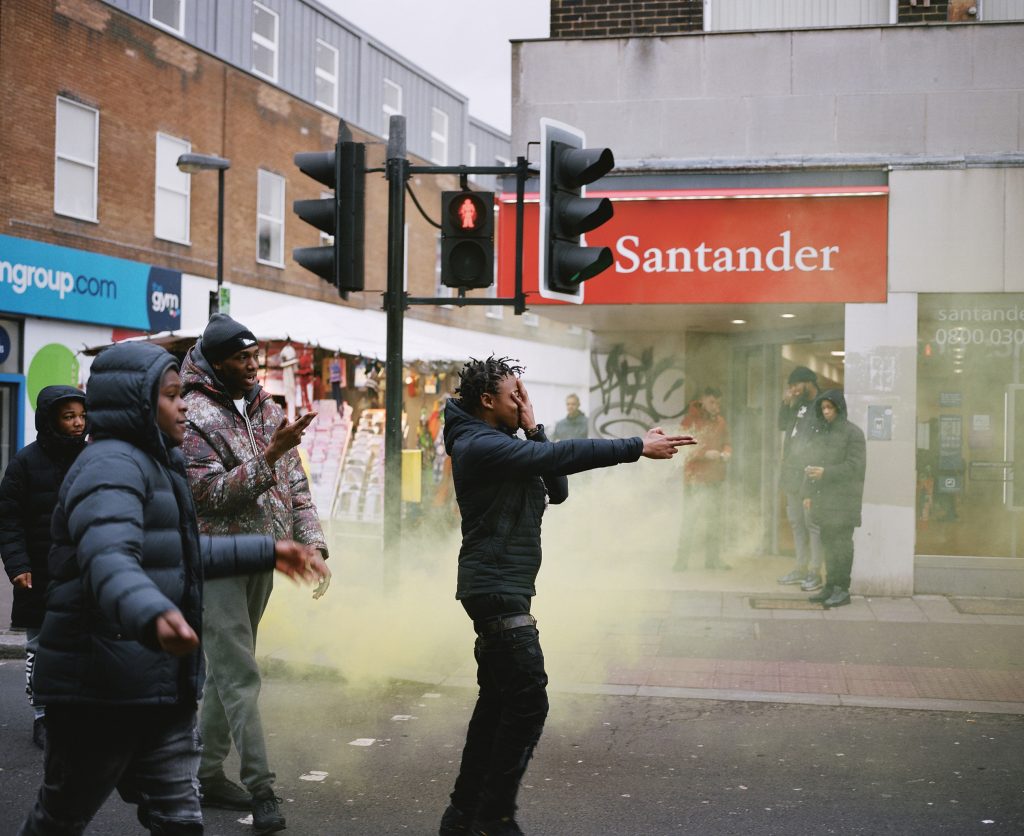 Opnames van een drillrap-video.
