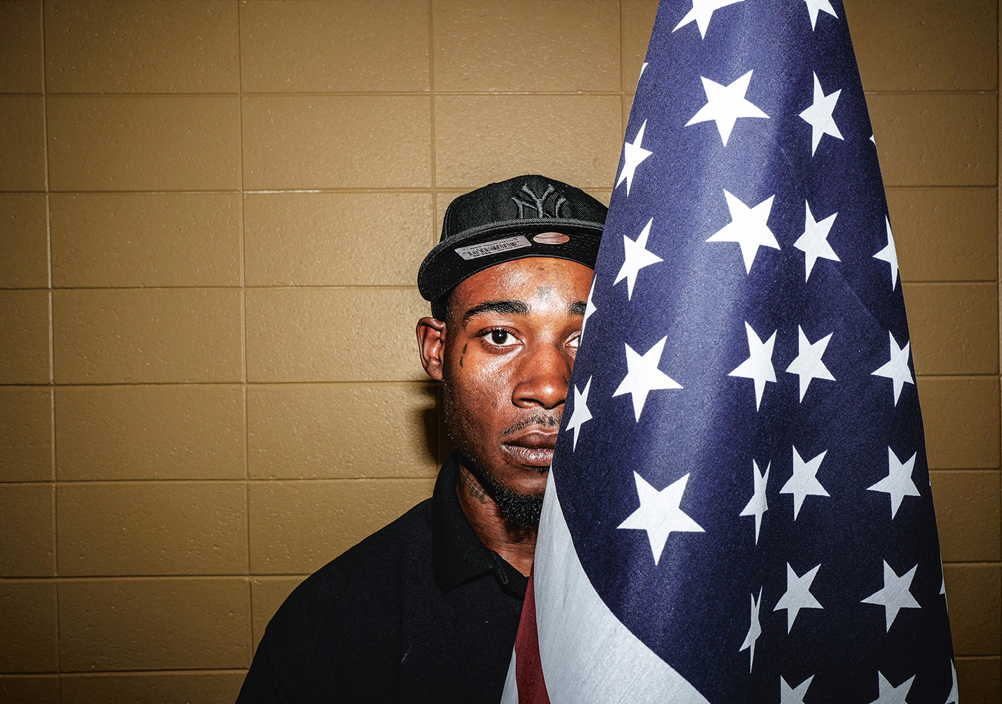 De 25-jarige Noland Moore uit Birmingham zat een jaar in de gevangenis, maar krijgt nu een tweede kans bij een jongerenproject (2016).