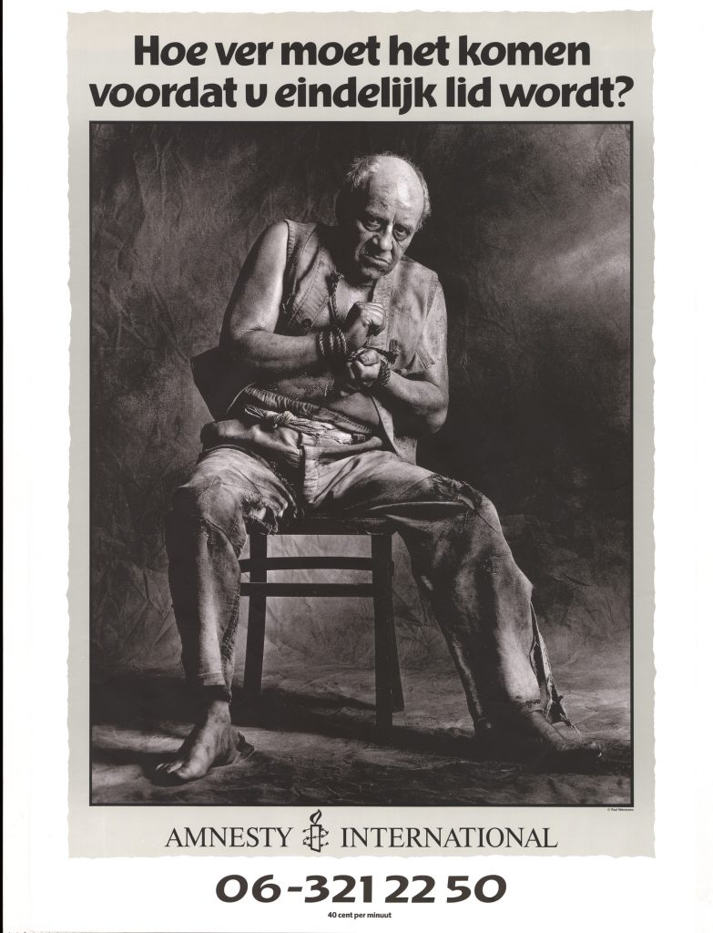 Poster voor een ledenwerfcampagne met de acteur Johnny Kraaijkamp (1990)