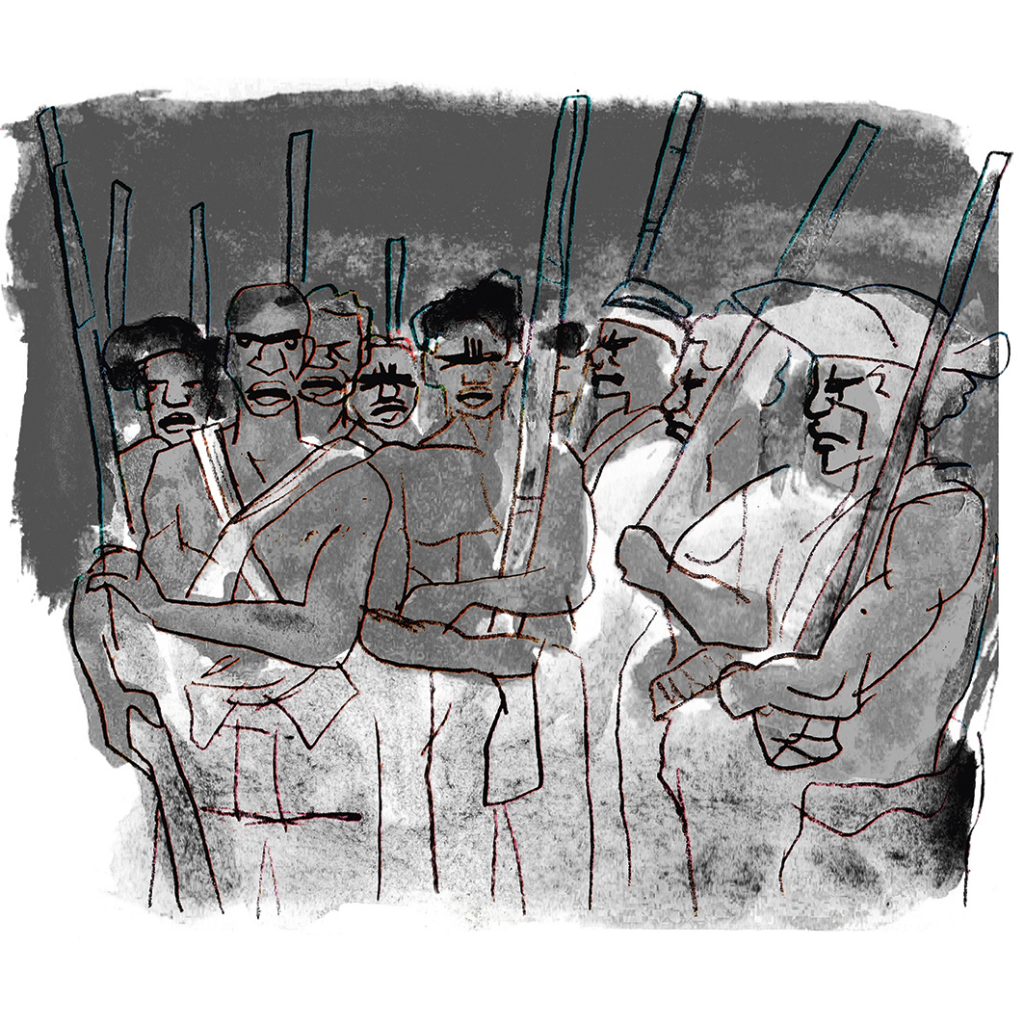 Illustratie van de opstand in Berbice in 1763.