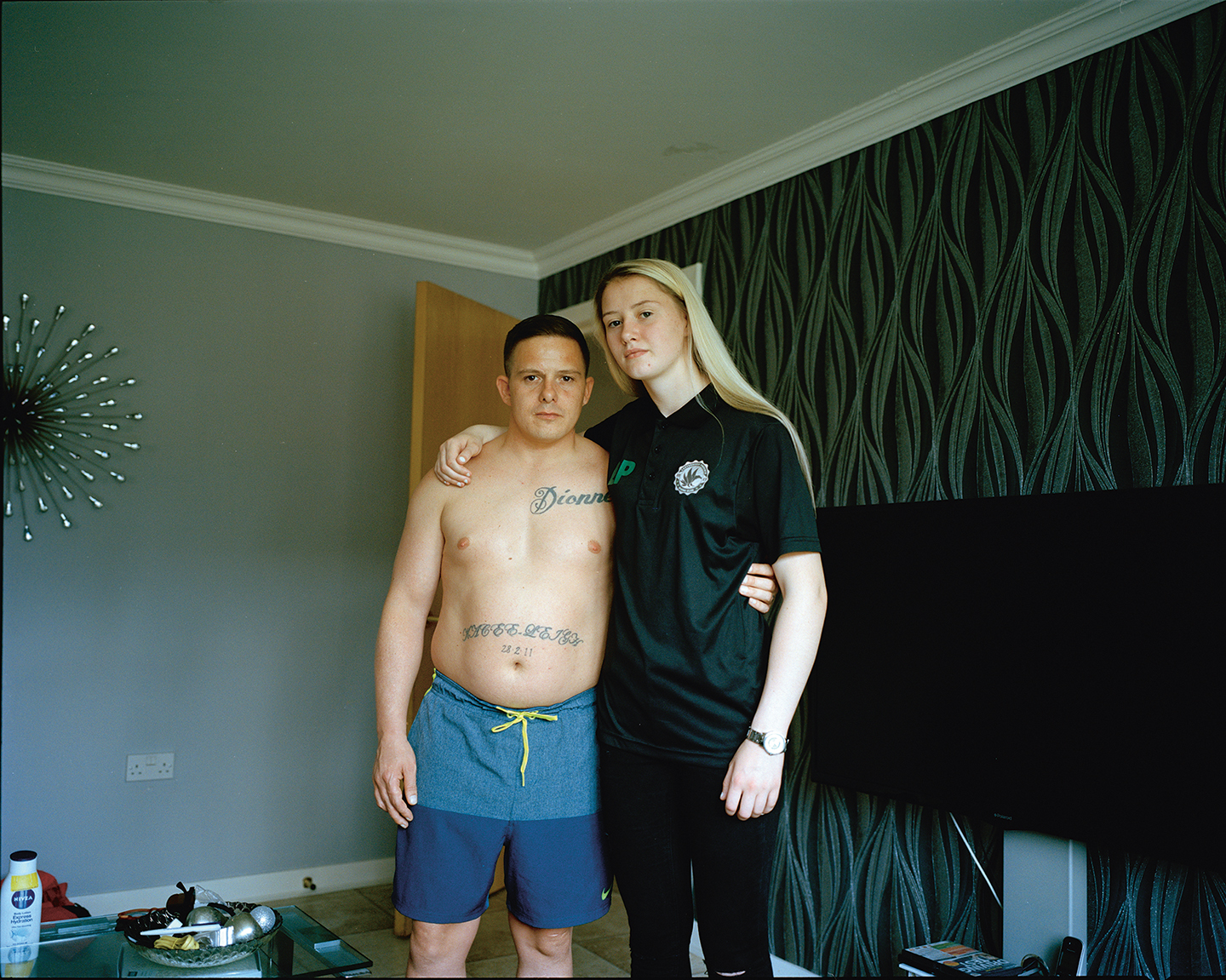 De Schotse bokskampioene Dionne met haar vader Barry.