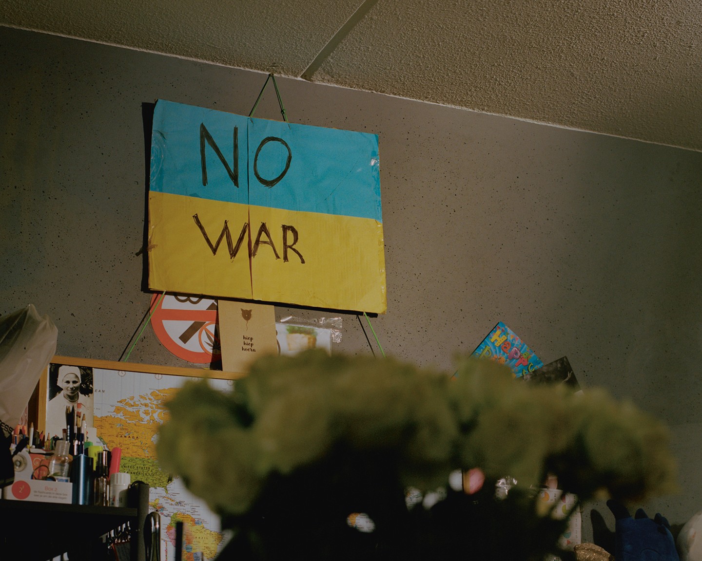 Ansichtkaarten over het vechten in Oekraïne.