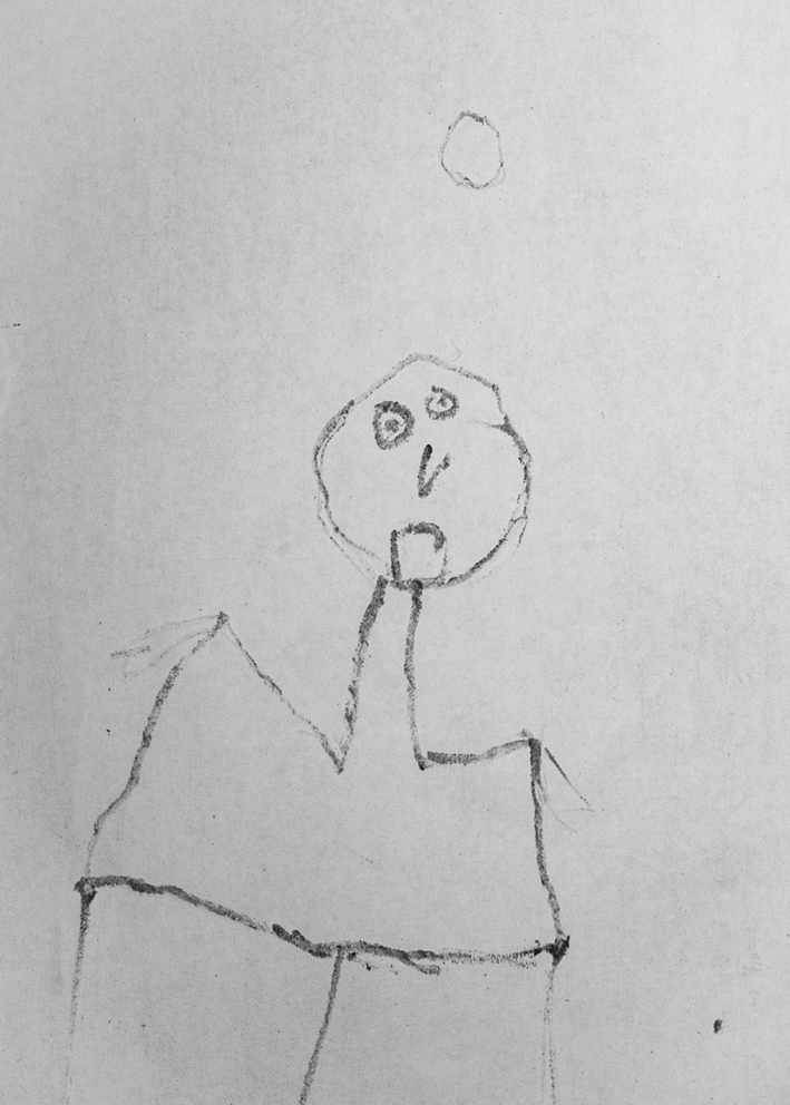 Een kindertekening gemaakt in Kiryandongo.