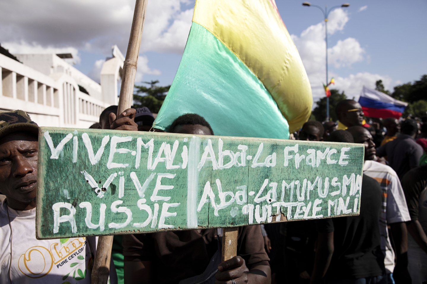 Lang leve Rusland, weg met Frankrijk. (Mali 2022)