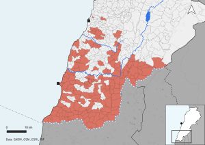 Gebieden waar Israël grootschalige evacuatiebevelen uitvaardigde in 2024